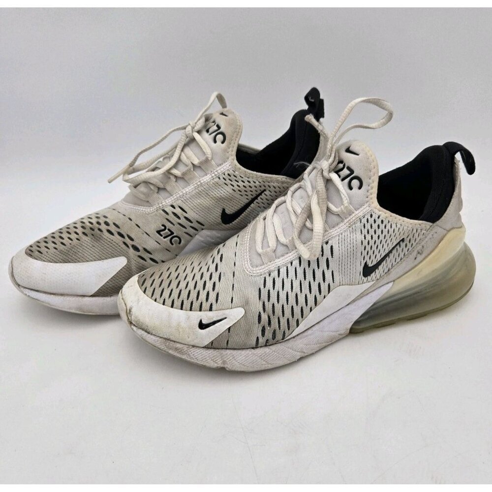 Nike Air Max 270 Low Top White Black Size 10 AH6789-100 Mens  Lace Up Breathable